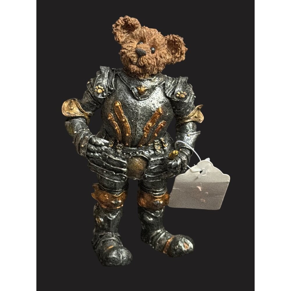 Boyds Bears Shoe Box sir oncea frogh Knight Bear Figurine 5" Resin NIBox